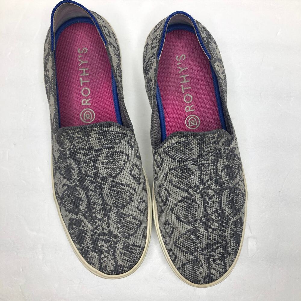 Rothy’s Shoes Snake Python Grey Slip On Flat Snea… - image 2
